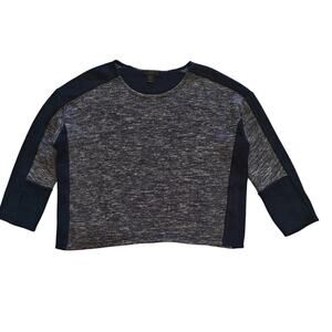 J.Crew Colorblock Knit Sweater Navy Gray Crewneck Casual Top S
